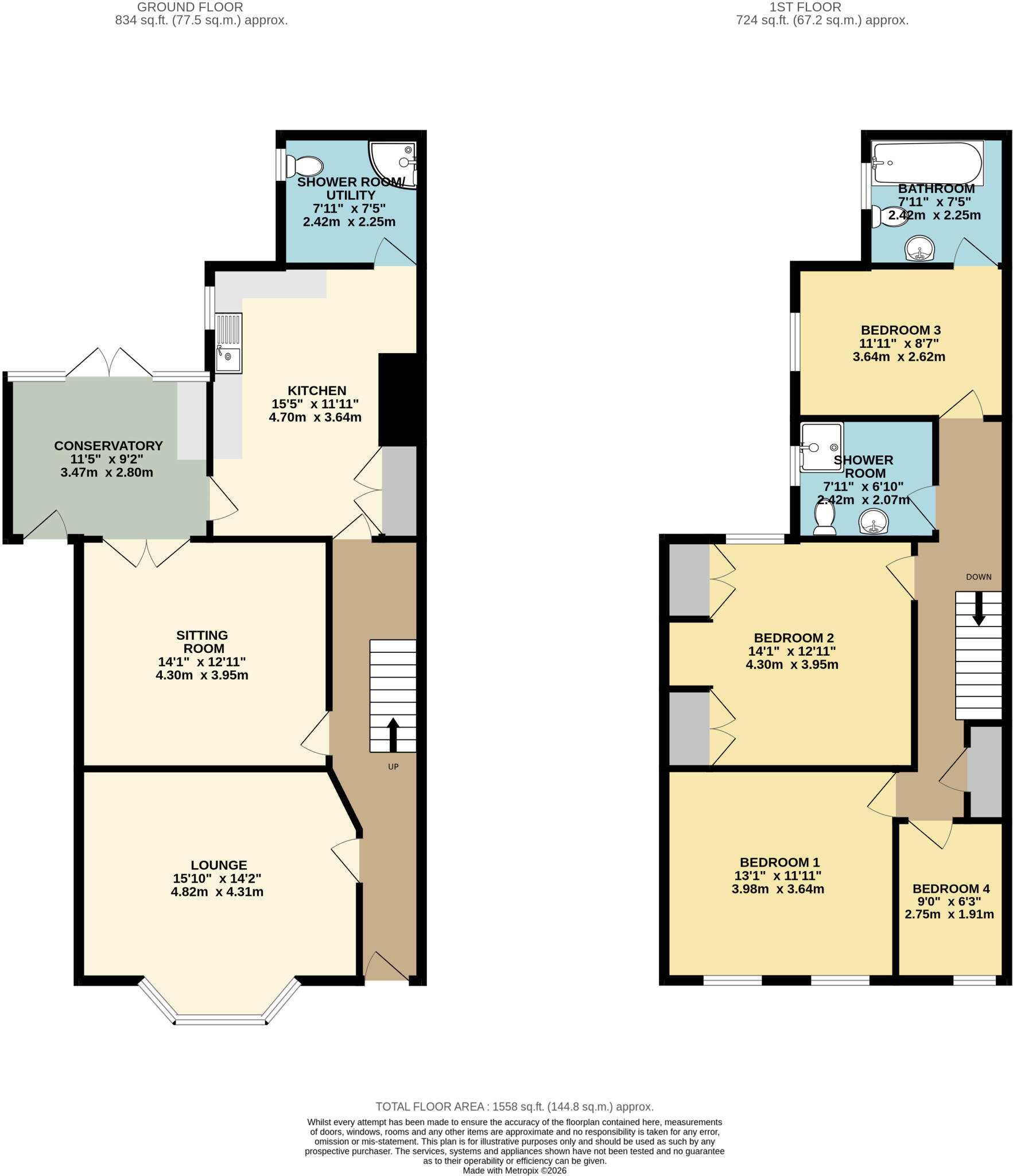 Bright Street, Gainsborough, Lincolnshire, DN21 floorplan