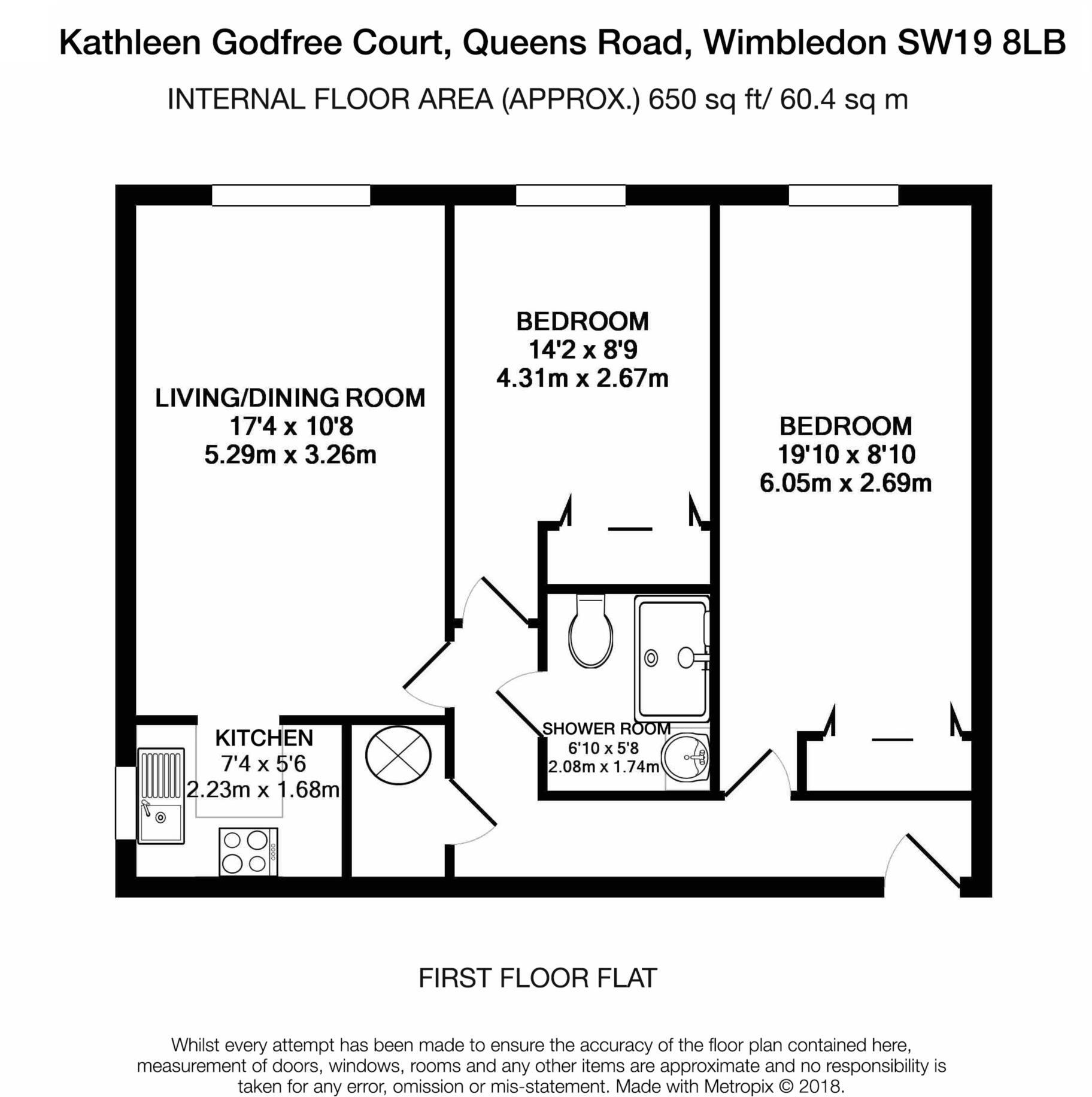 Kathleen Godfree Court, Wimbledon floorplan