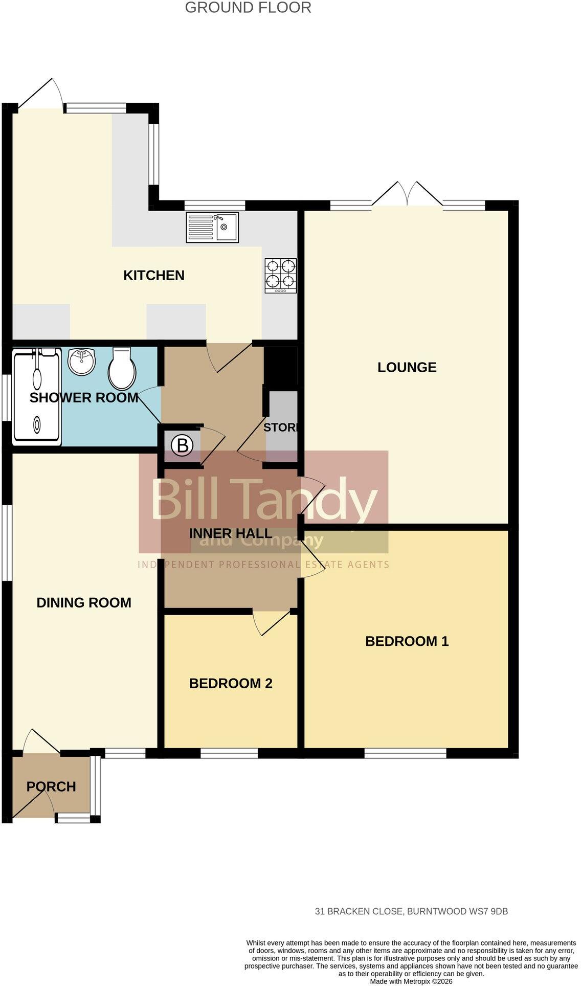 Bracken Close, Burntwood, WS7 floorplan