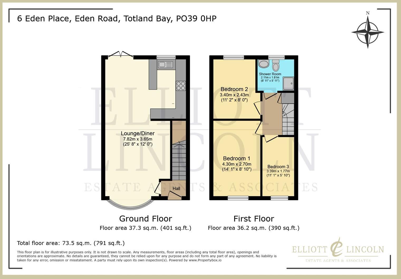 Eden Road, Totland Bay floorplan