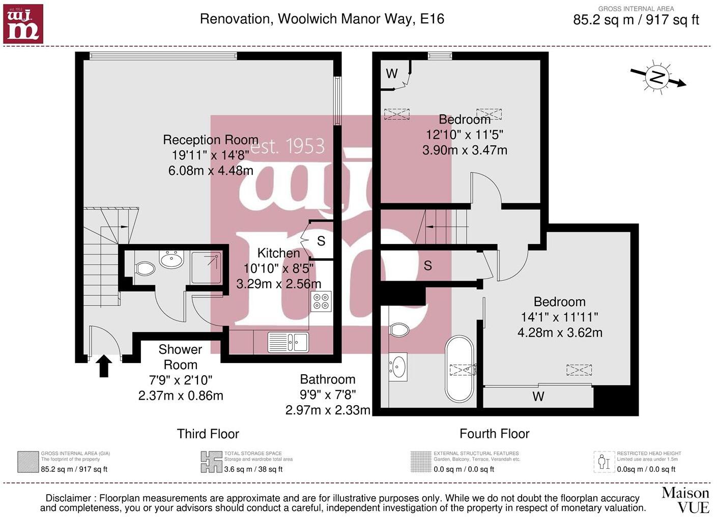 The Renovation, Woolwich Manor Way, E16 floorplan