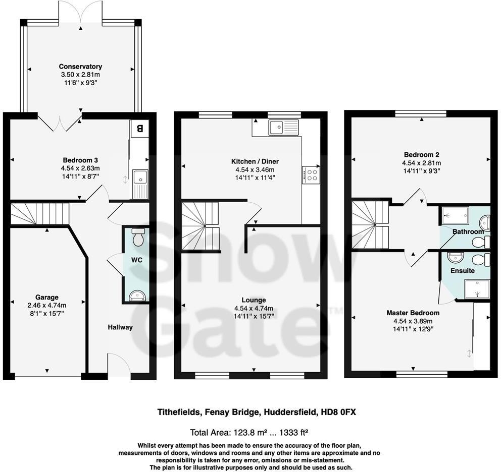 Tithefields, Fenay Bridge, Huddersfield HD8 floorplan