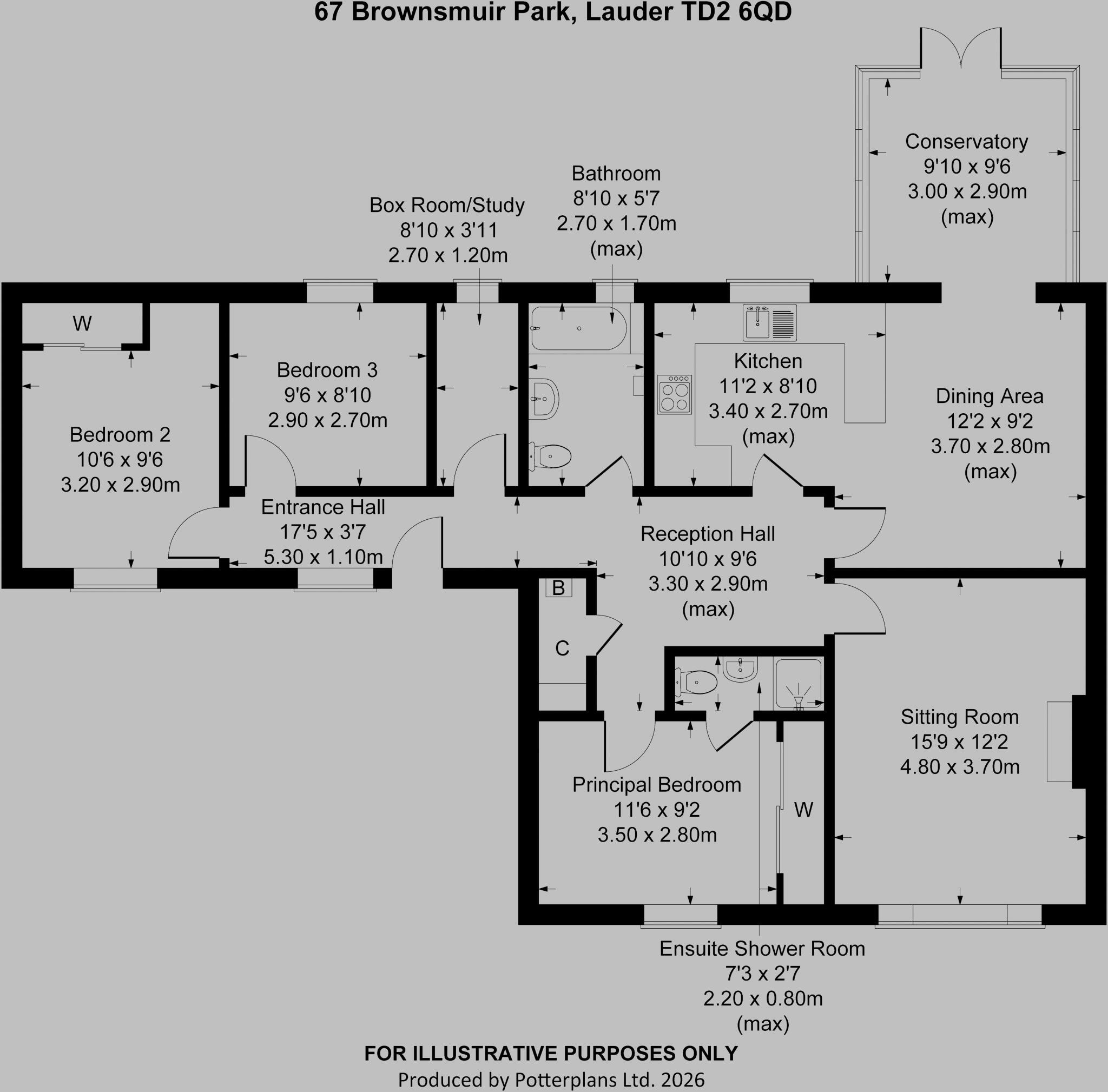 67 Brownsmuir Park, Lauder floorplan