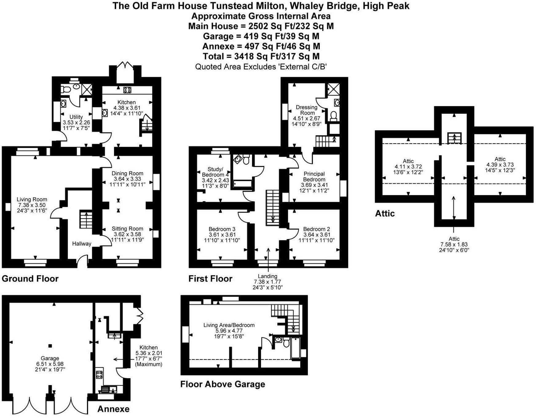 The Old Farm House, Whaley Bridge, High Peak, Cheshire floorplan