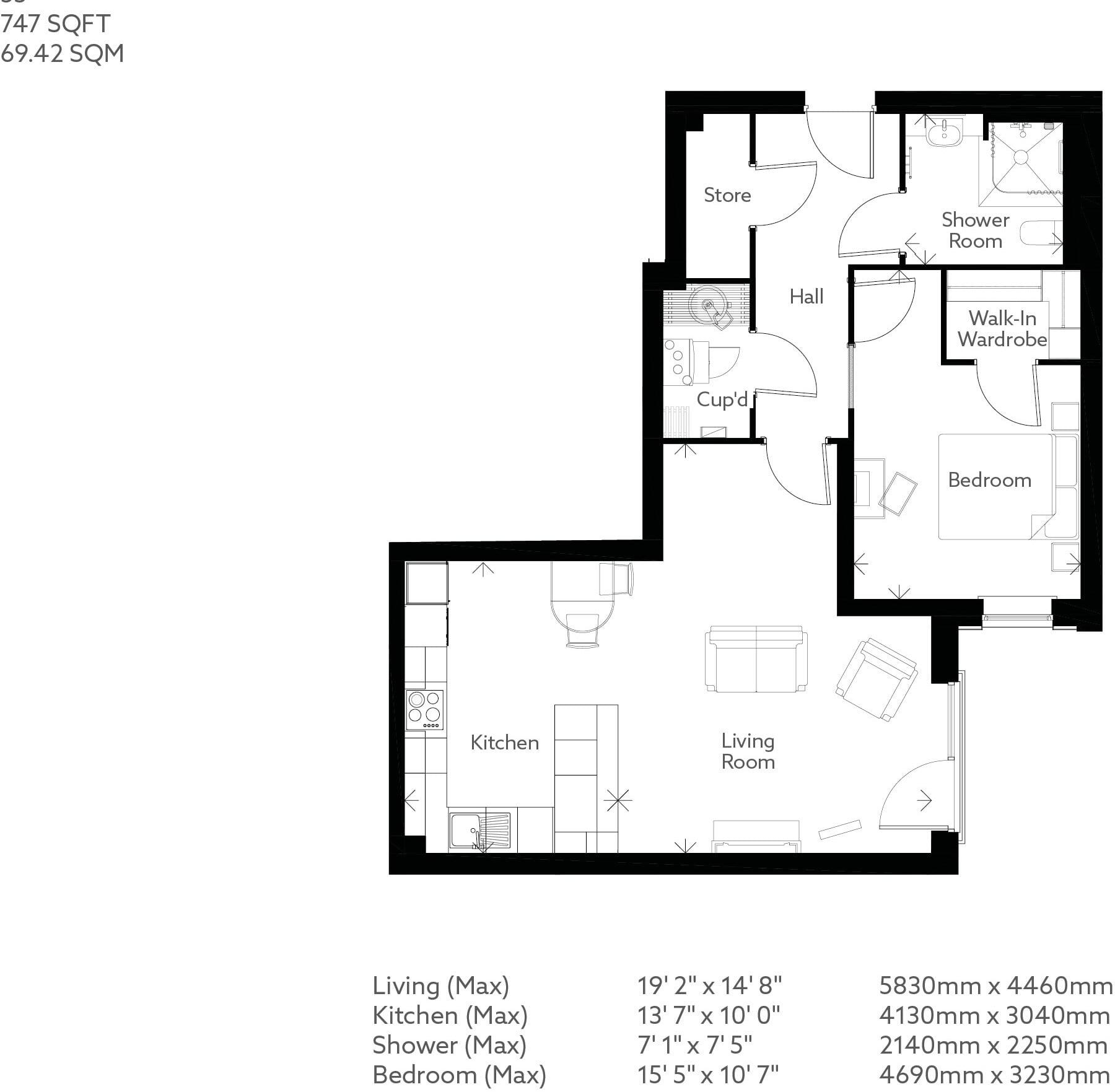 44 London Road, Bagshot, Surrey, GU19 5HL floorplan