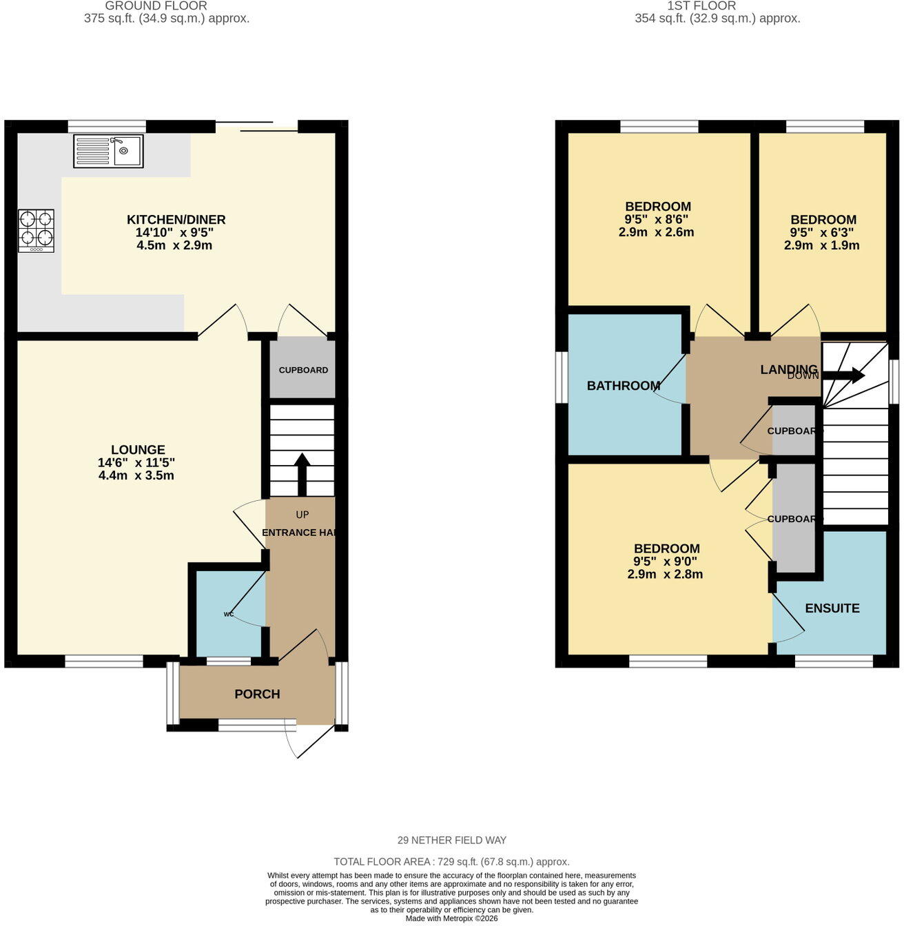 Nether Field Way, Braunstone, Leicester, LE3 3TQ floorplan