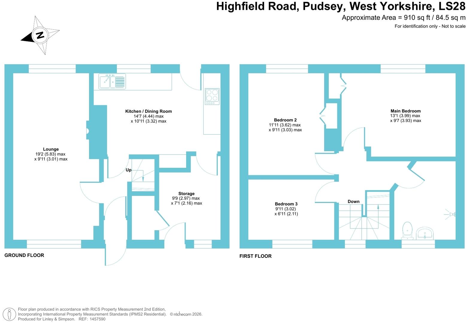 17, Highfield Road, Pudsey, West Yorkshire, LS28 floorplan