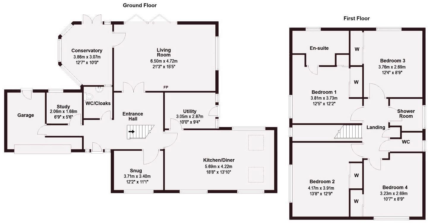 Hill Close, Ness, Neston floorplan