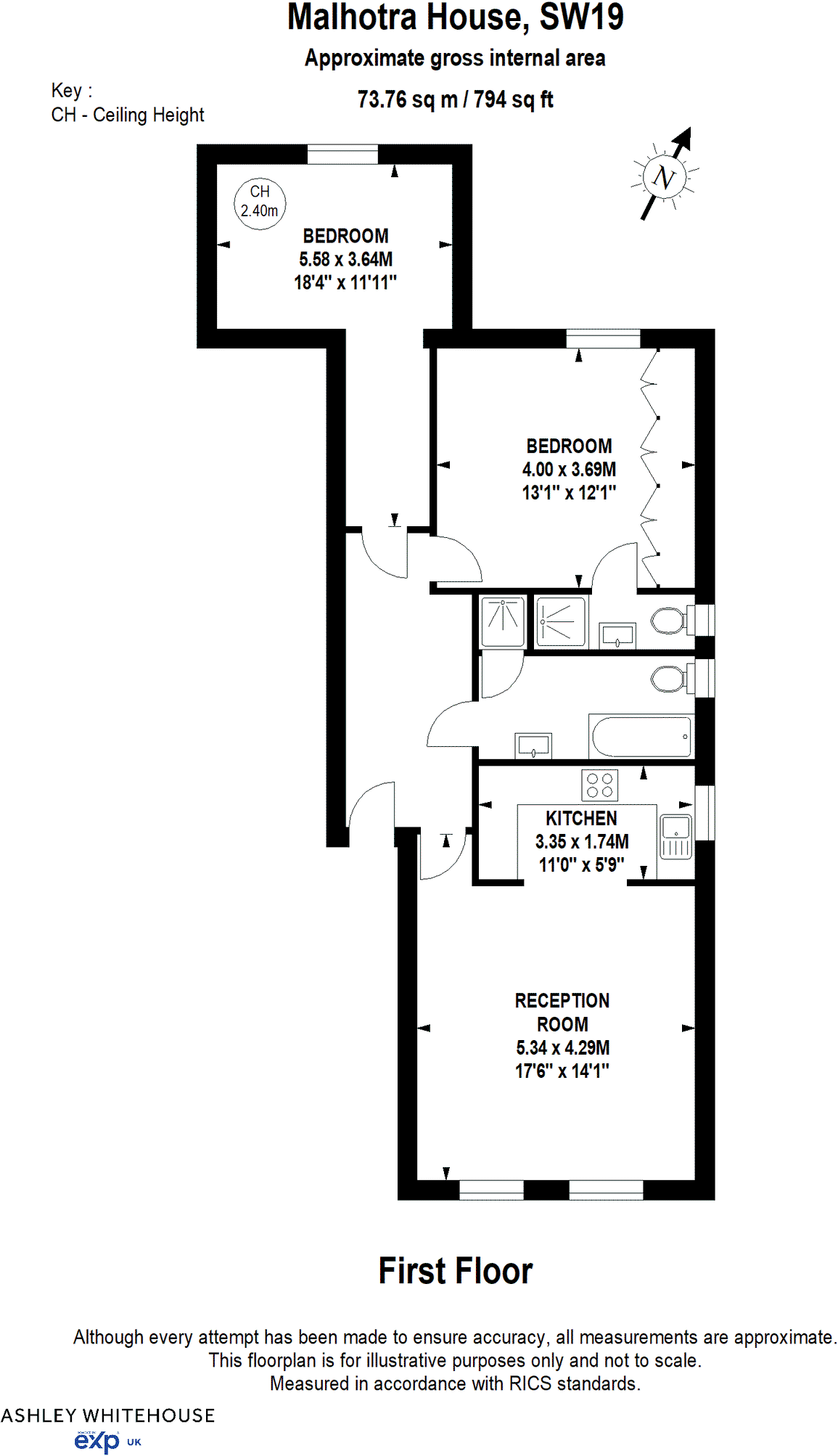 Graham Road, London, SW19 floorplan