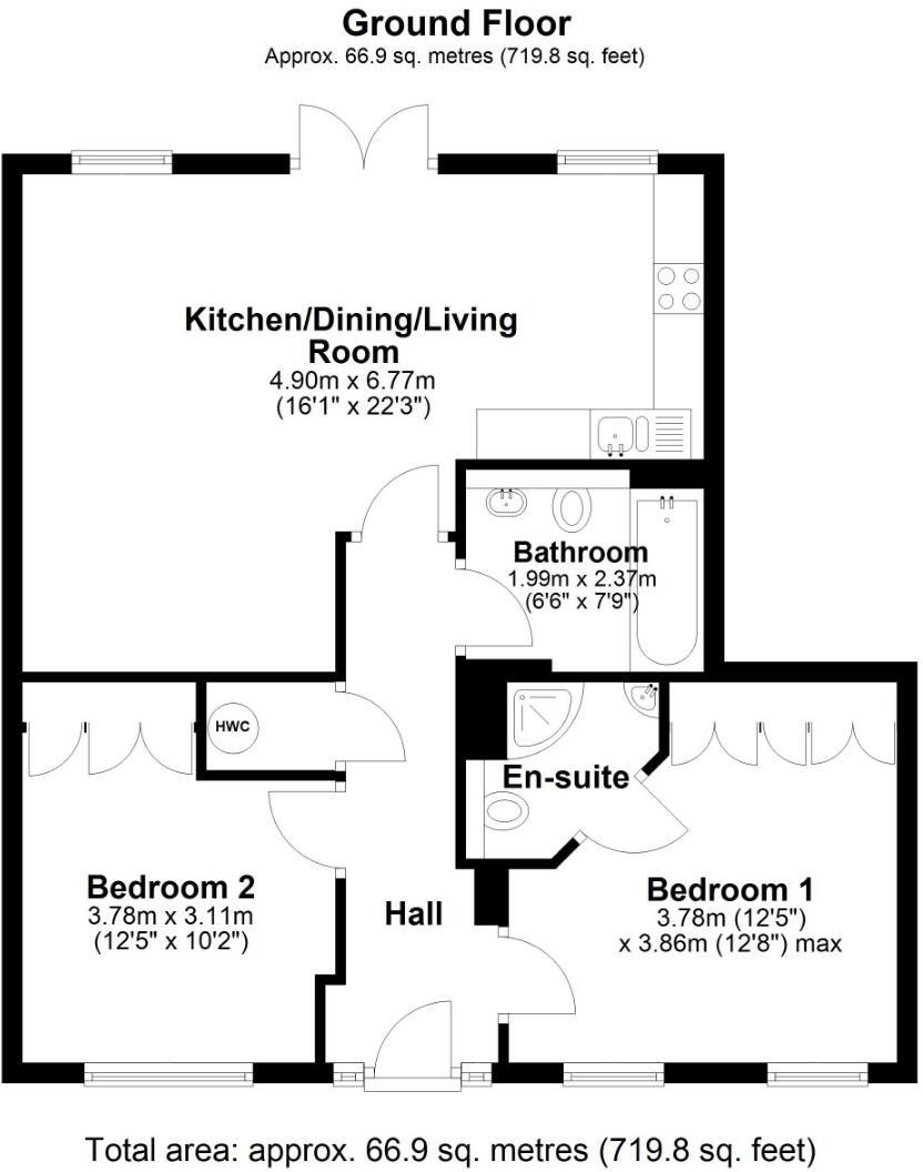 8 Woodlands, Hayes Point, Sully, CF64 5QE floorplan