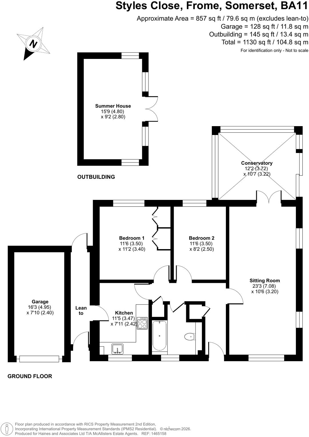 Styles Close, Frome, Somerset, BA11 floorplan