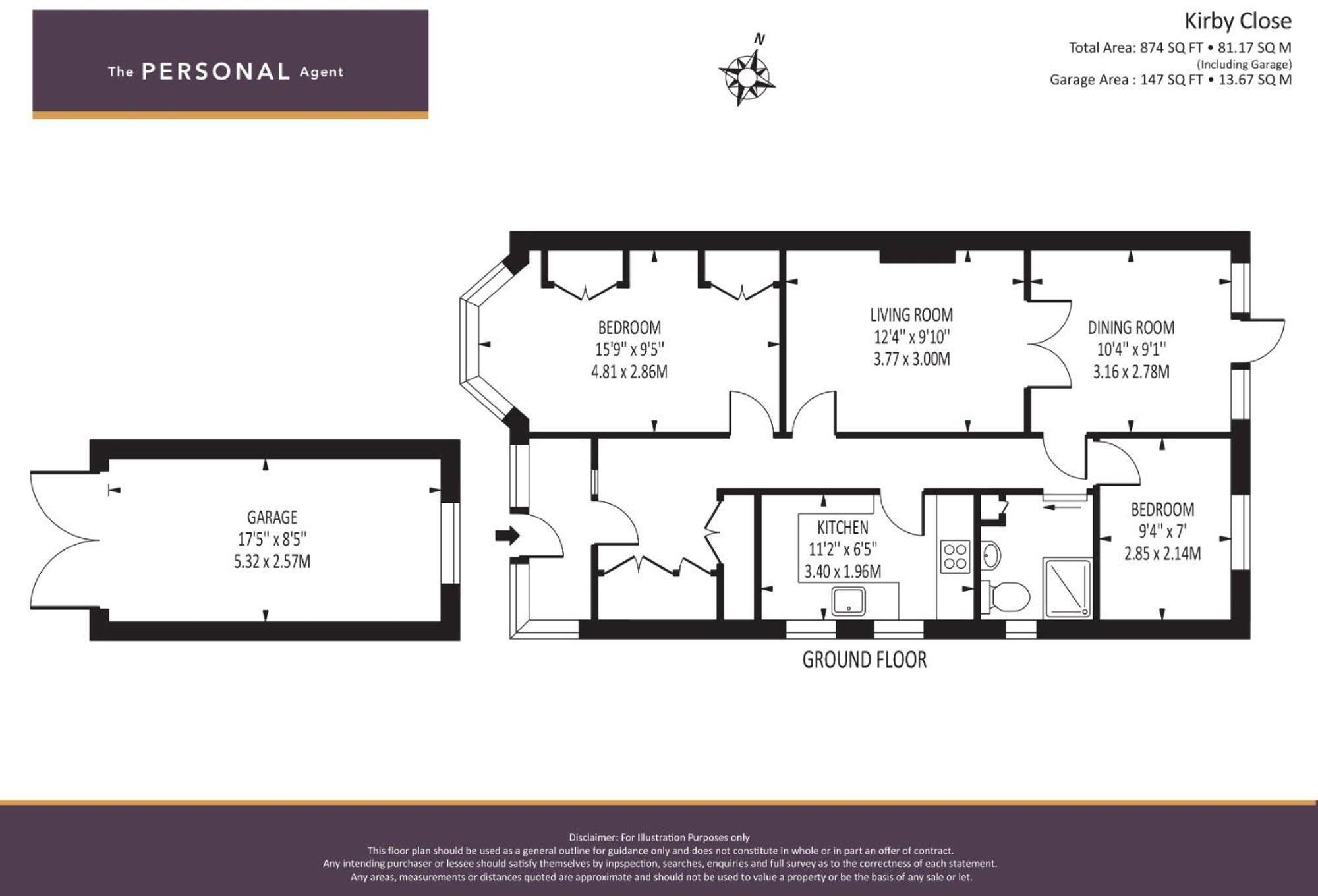 Kirby Close, Epsom, KT19 floorplan