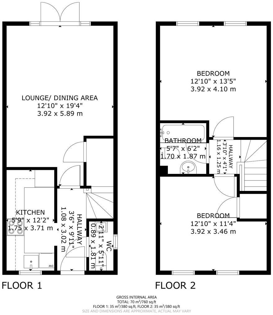 Heathfield Avenue, Hailsham floorplan