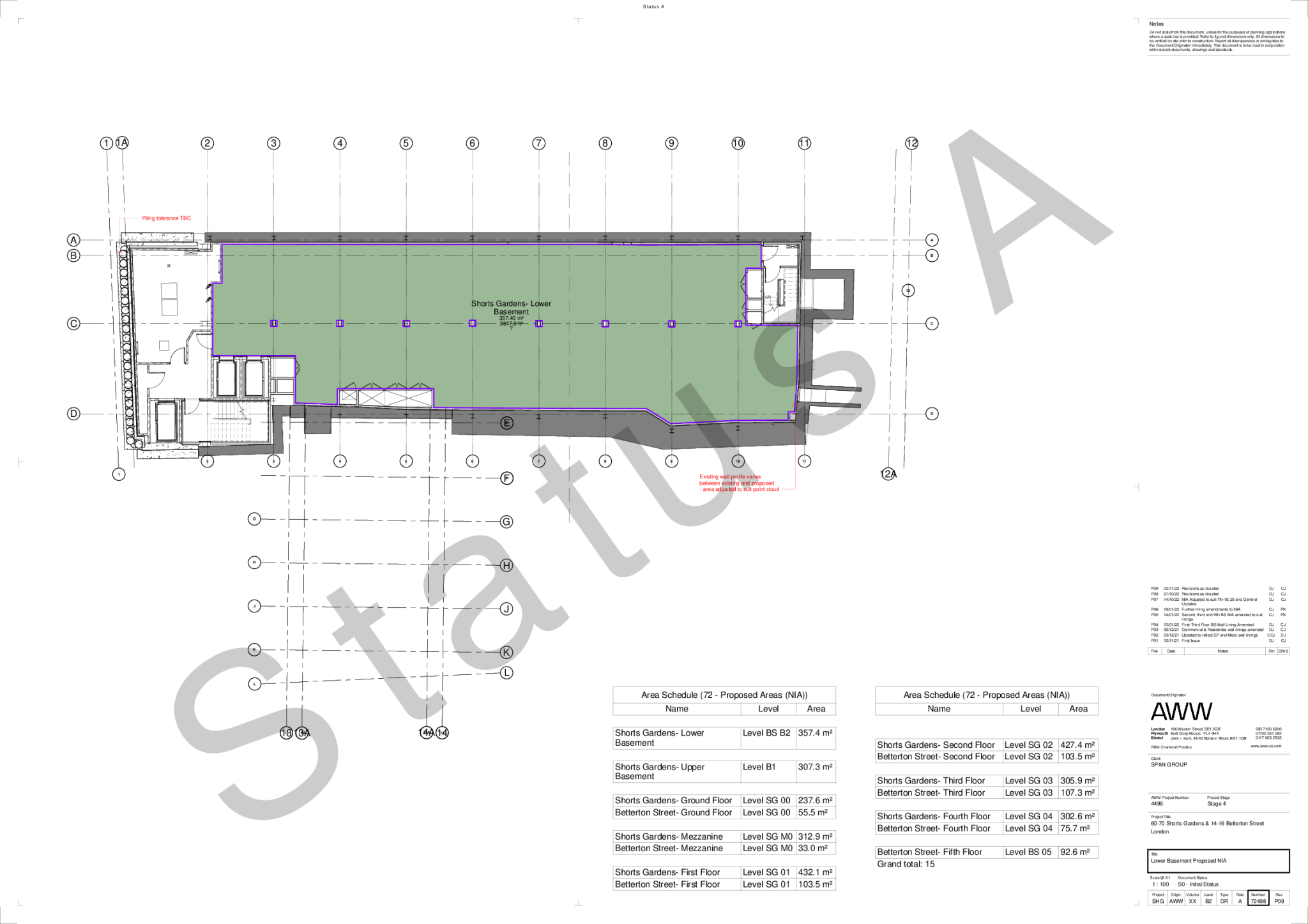 60 Shorts Gardens - floor plans