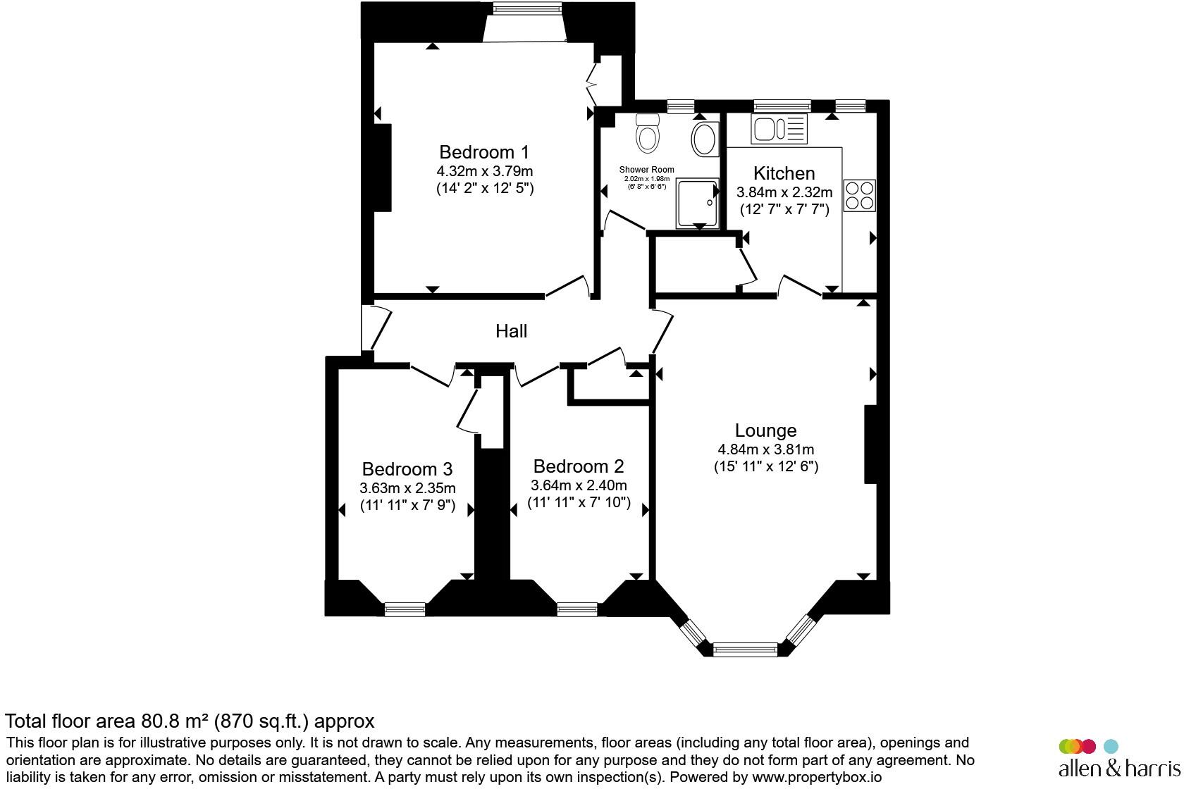 Halbert Street, Glasgow floorplan