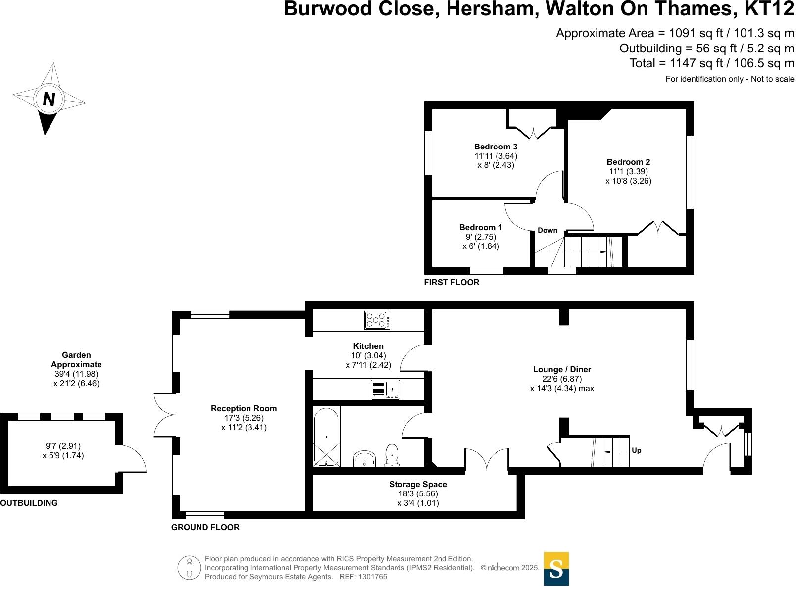 Burwood Close, Hersham, Walton On Thames, Surrey, KT12 floorplan