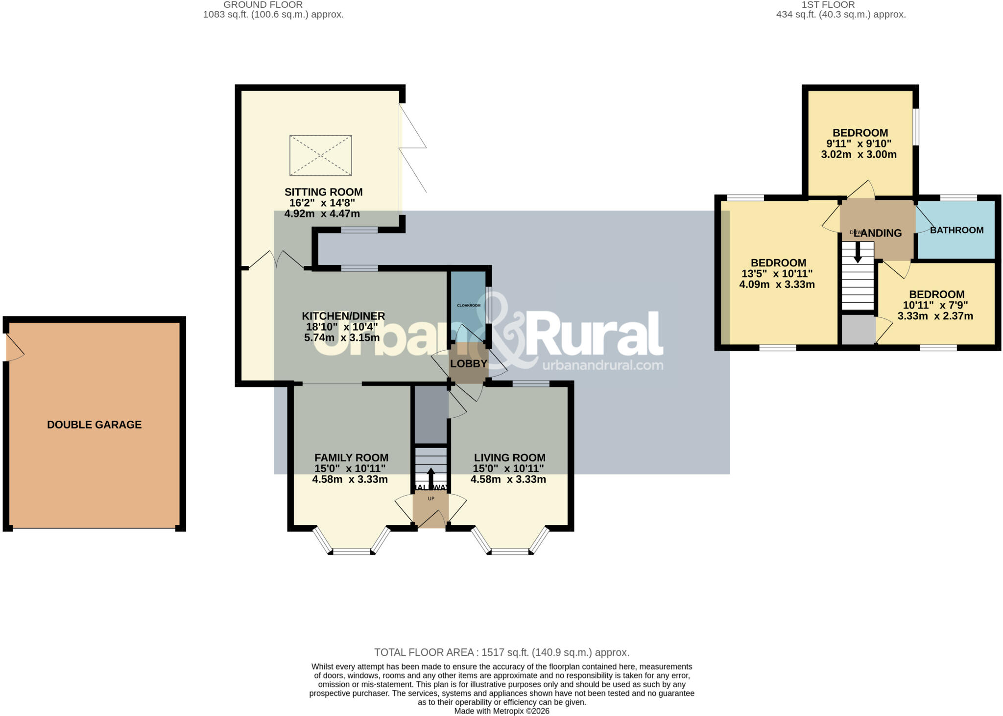 Cotton End Road, Wilstead, Bedfordshire, MK45 floorplan