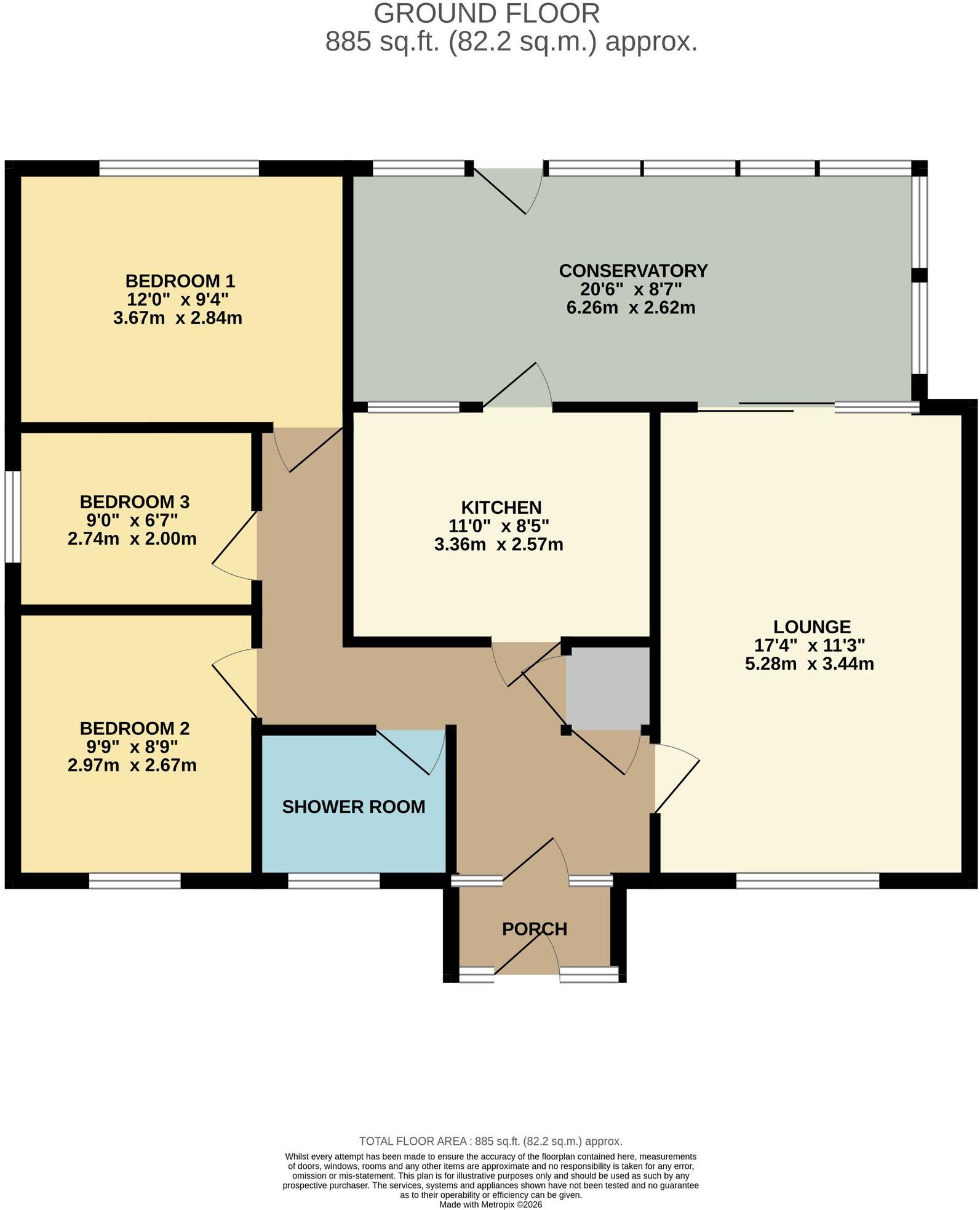 Powyke Court Close, Powick, WR2 floorplan