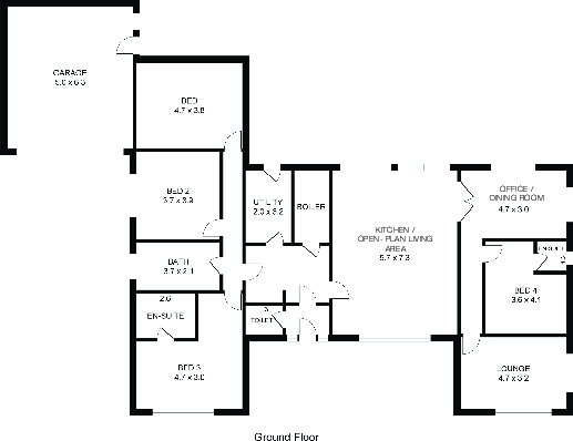 Bryn Teg, Groesffordd Marli, Abergele, Conwy floorplan