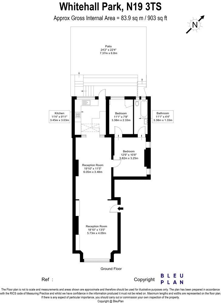 Whitehall Park, London, N19 floorplan