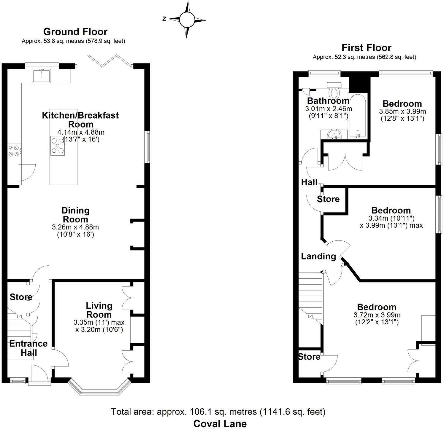 Coval Lane, Chelmsford, CM1 floorplan