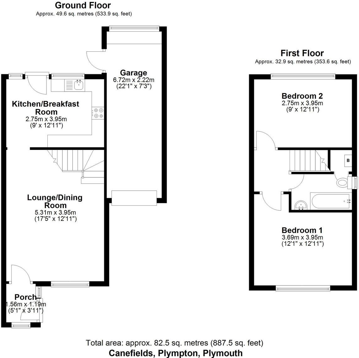 Canefields Avenue, Plympton, PL7 1XH floorplan
