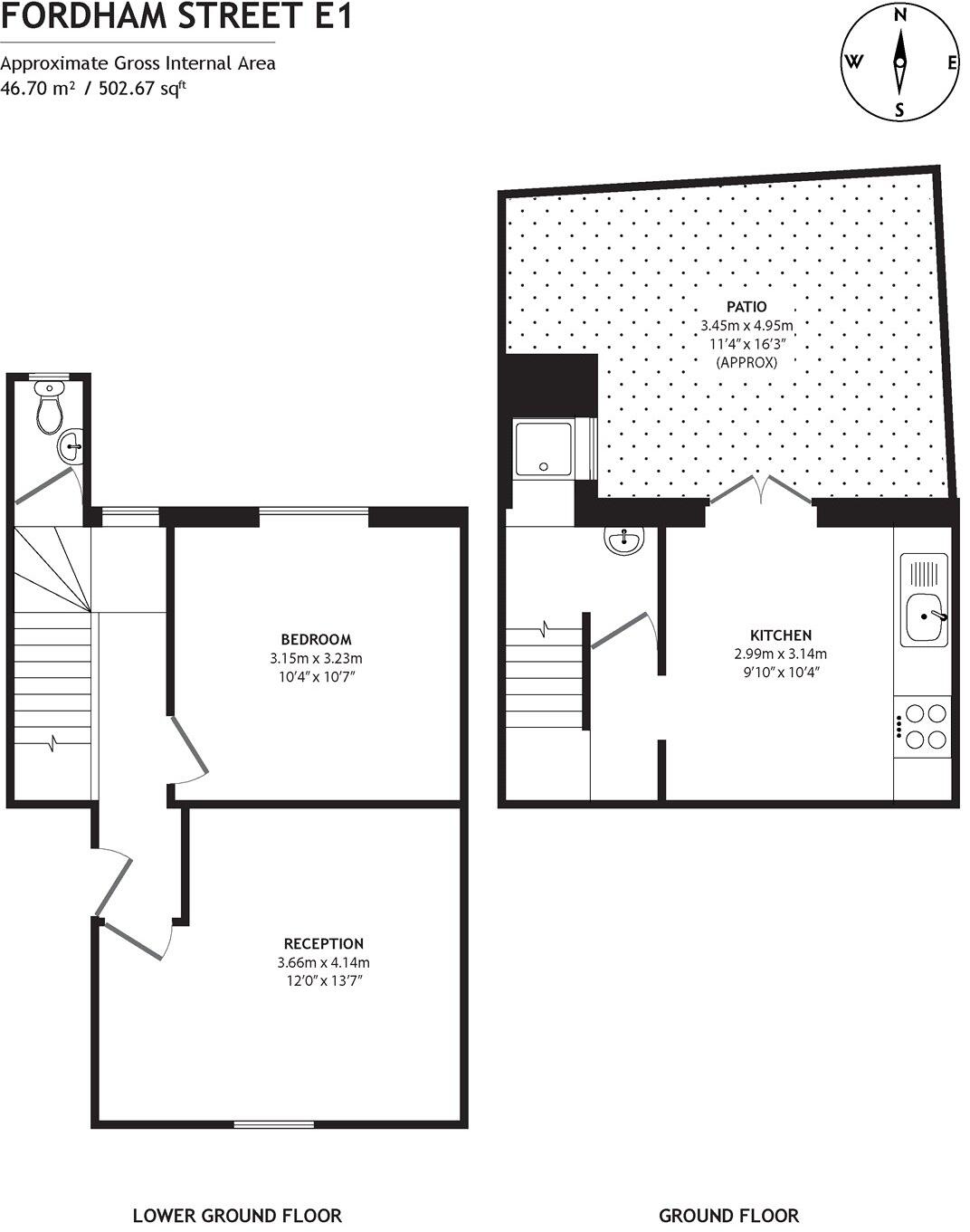 Fordham Street, London, E1 floorplan