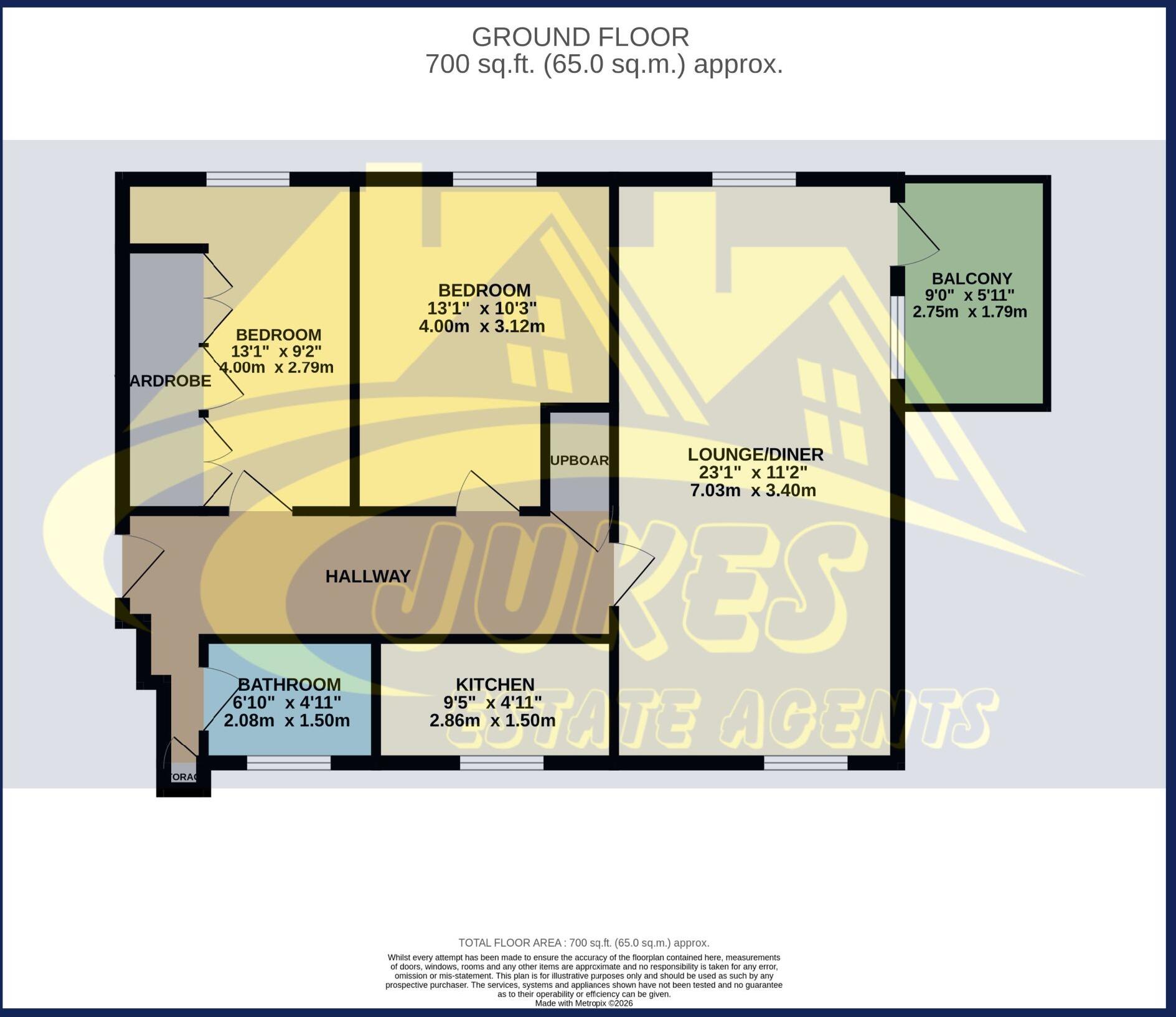 Stort Tower, Harlow floorplan
