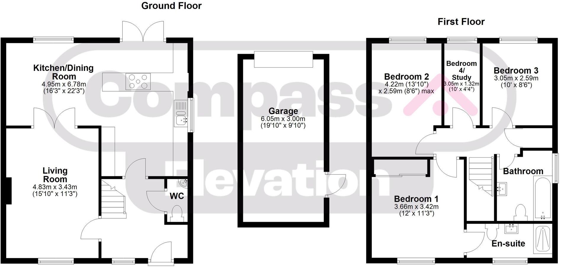 New Road, Bromham, MK43 floorplan