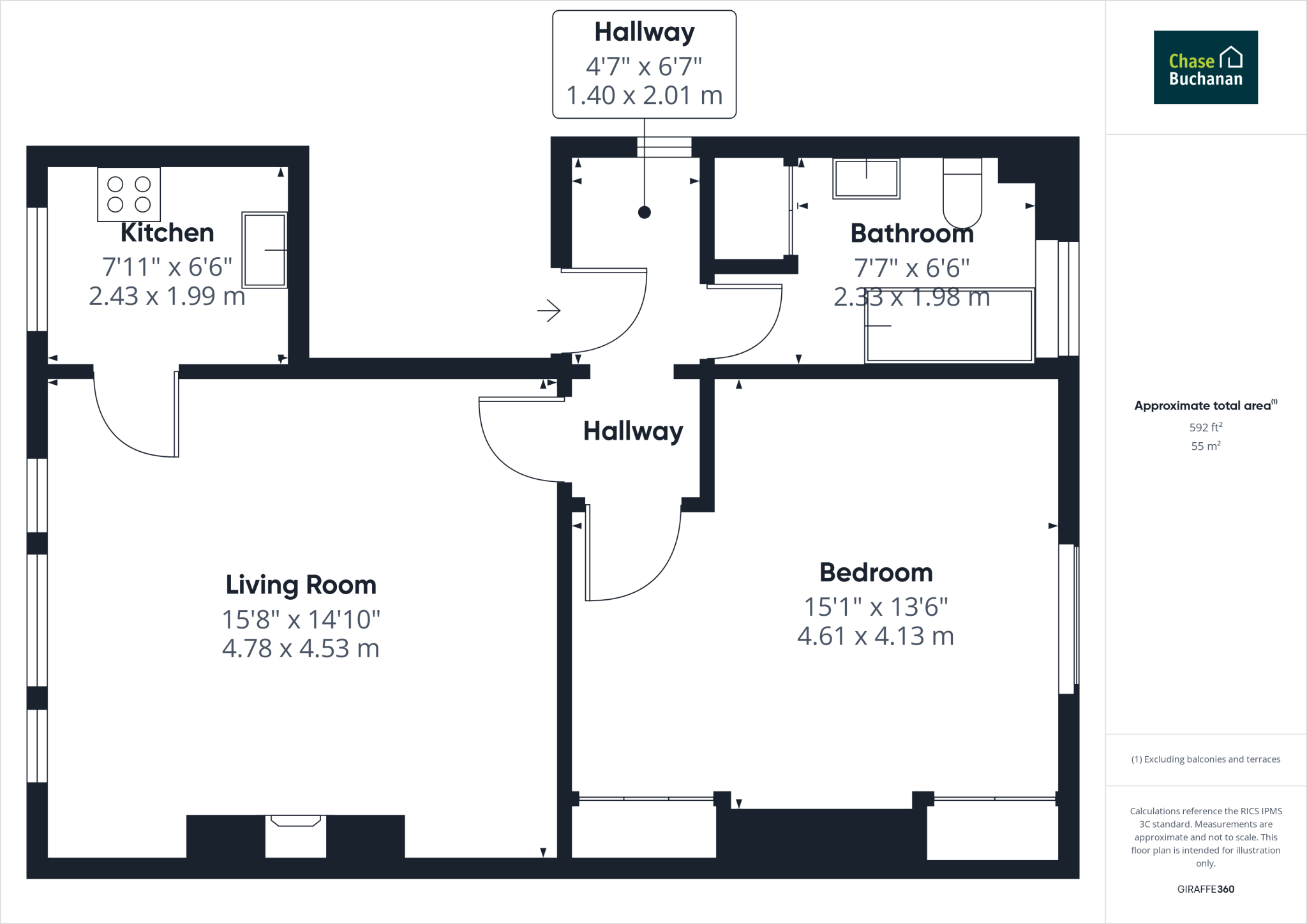 Queens Road, Twickenham floorplan
