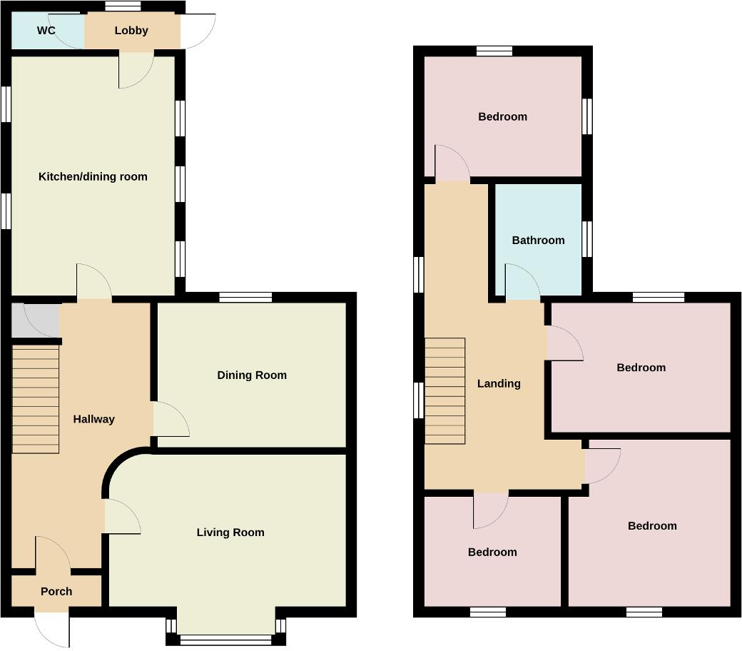 Greenfield Street, New Tredegar, Caerphilly County Borough, NP24 6LJ floorplan