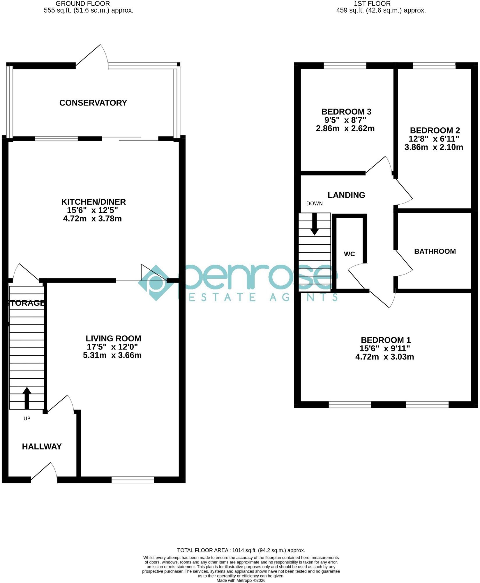 Gregories Close, Luton, Bedfordshire, LU3 1DL floorplan