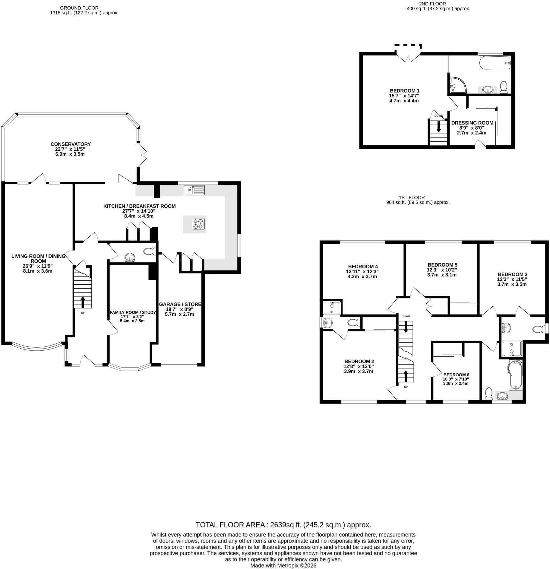 Vicarage Gardens, Church Crookham, GU52 floorplan