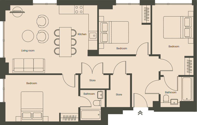 T¿ Copr, Y Rhodfa Ganolog, Butetown, Cardiff floorplan