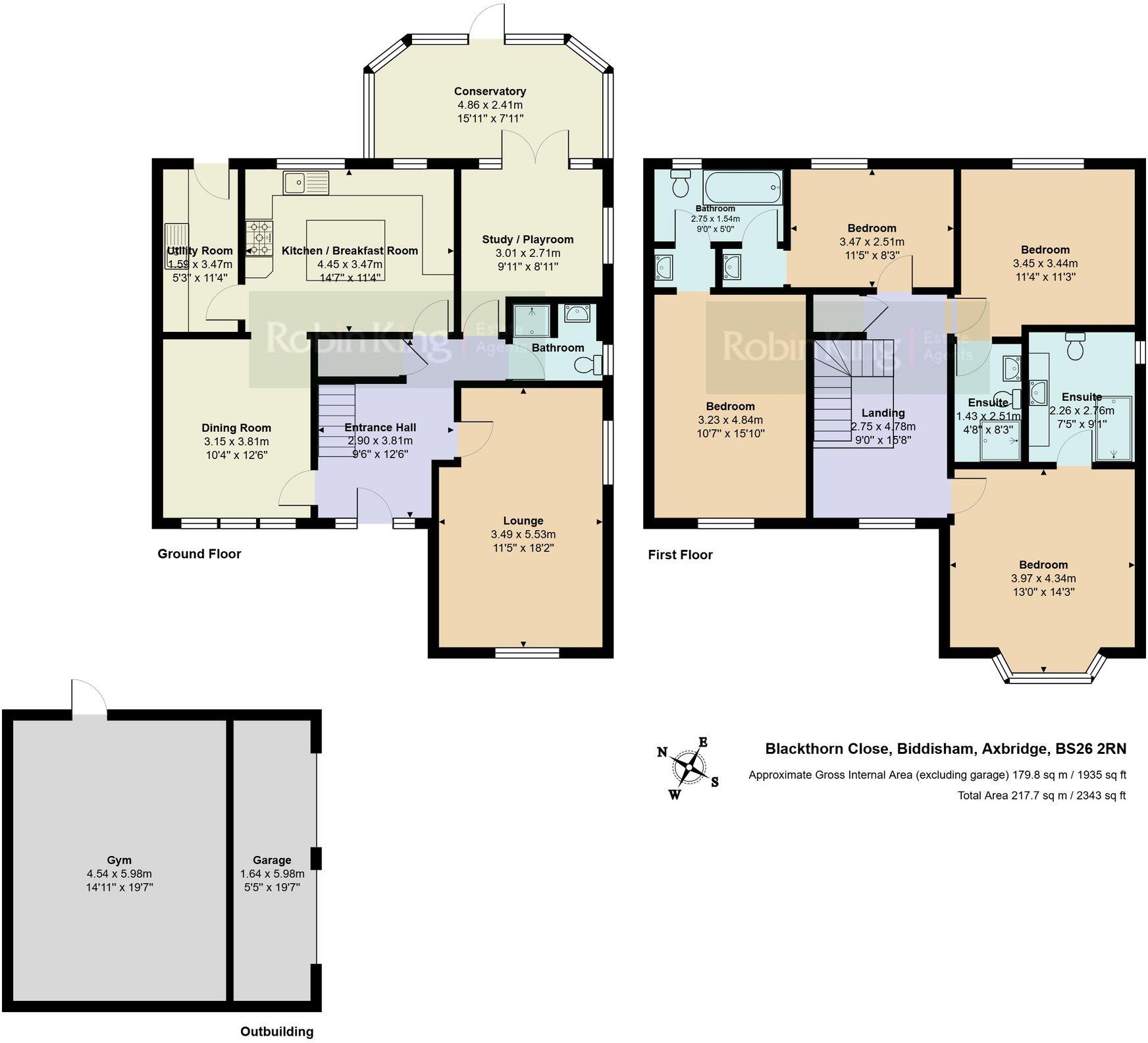 1, Blackthorn Close, Biddisham, BS26 floorplan