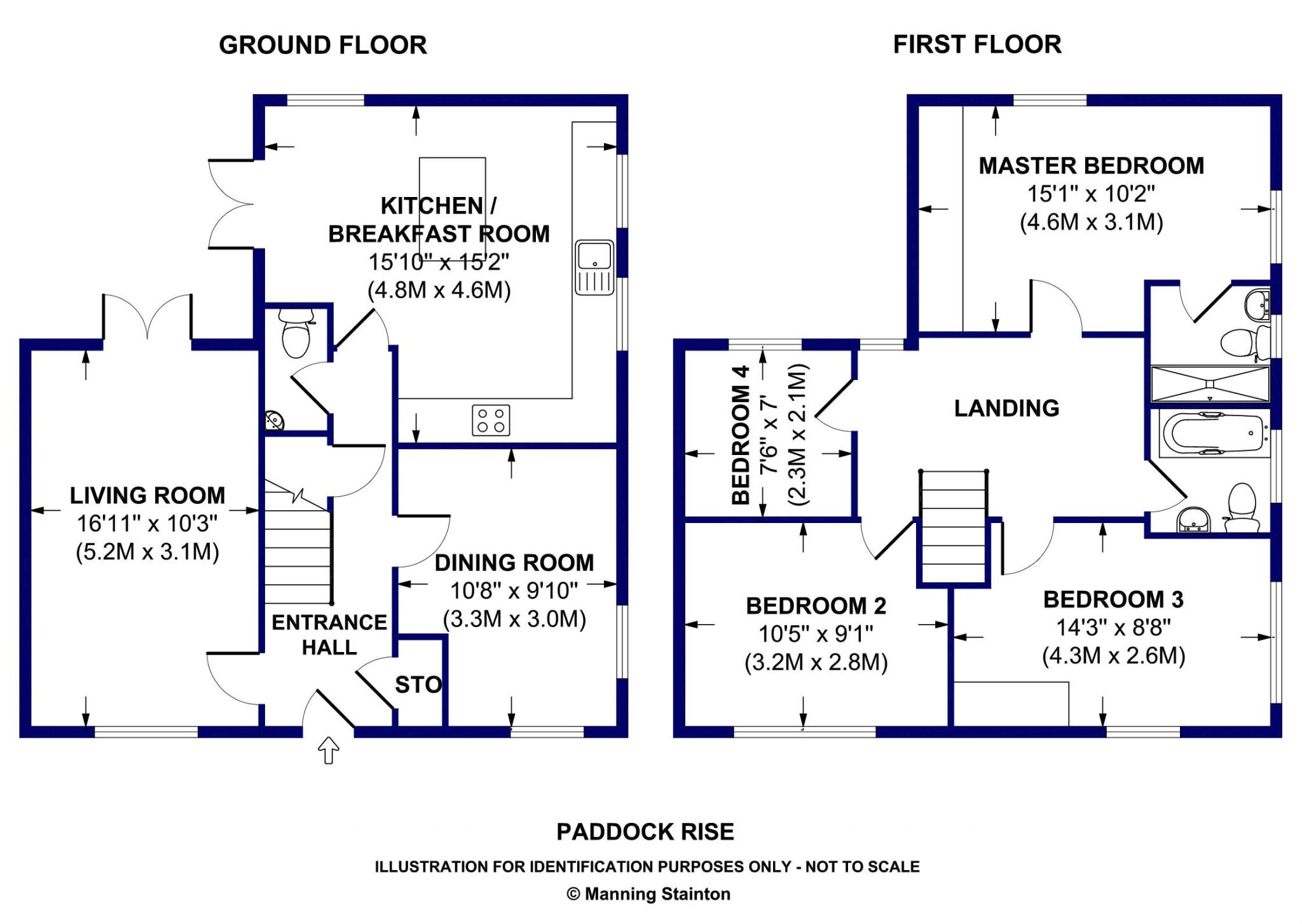Paddock Rise, East Ardsley, Wakefield, West Yorkshire floorplan