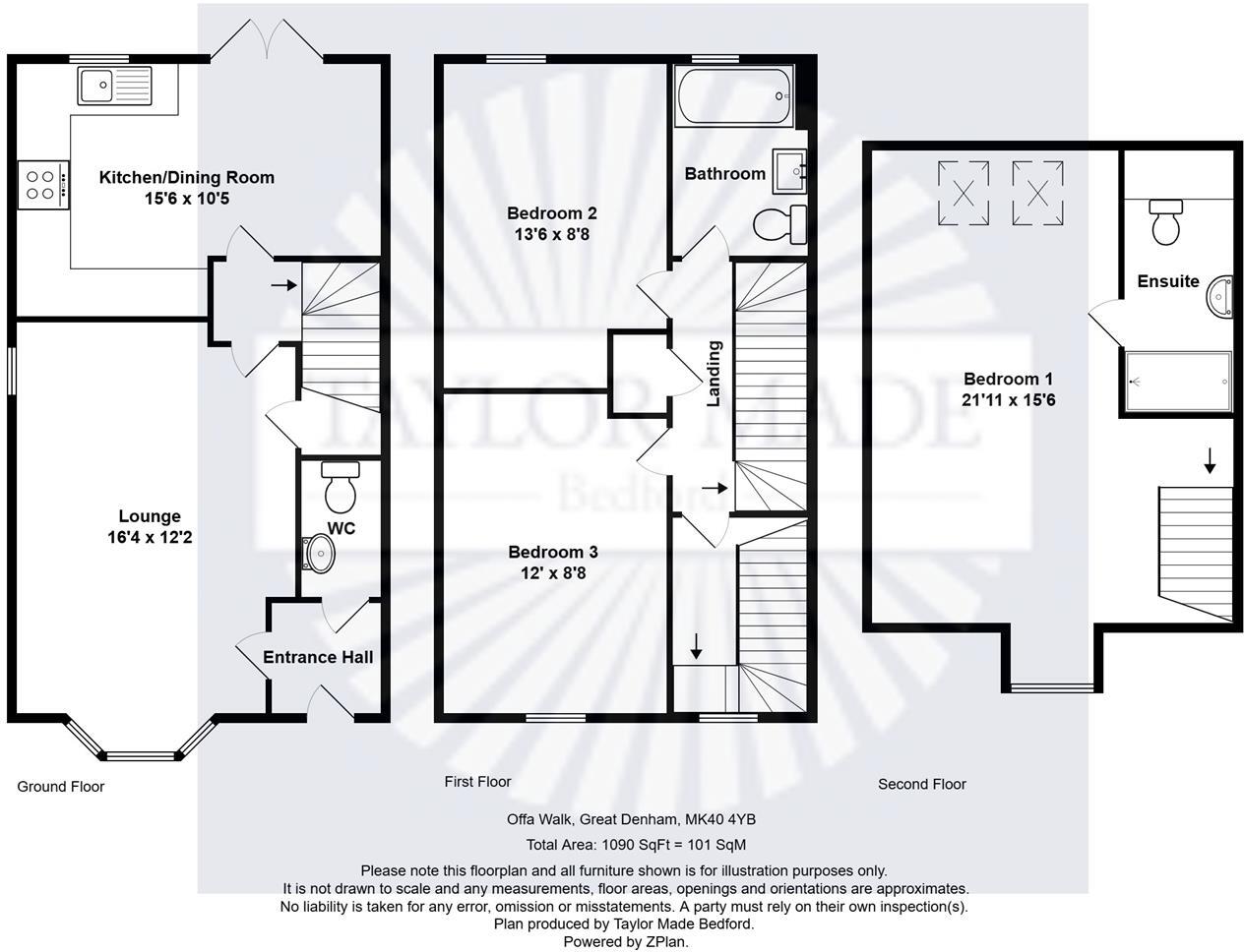 Plot 78 'The Kennett', Offa Walk, Great Denham floorplan