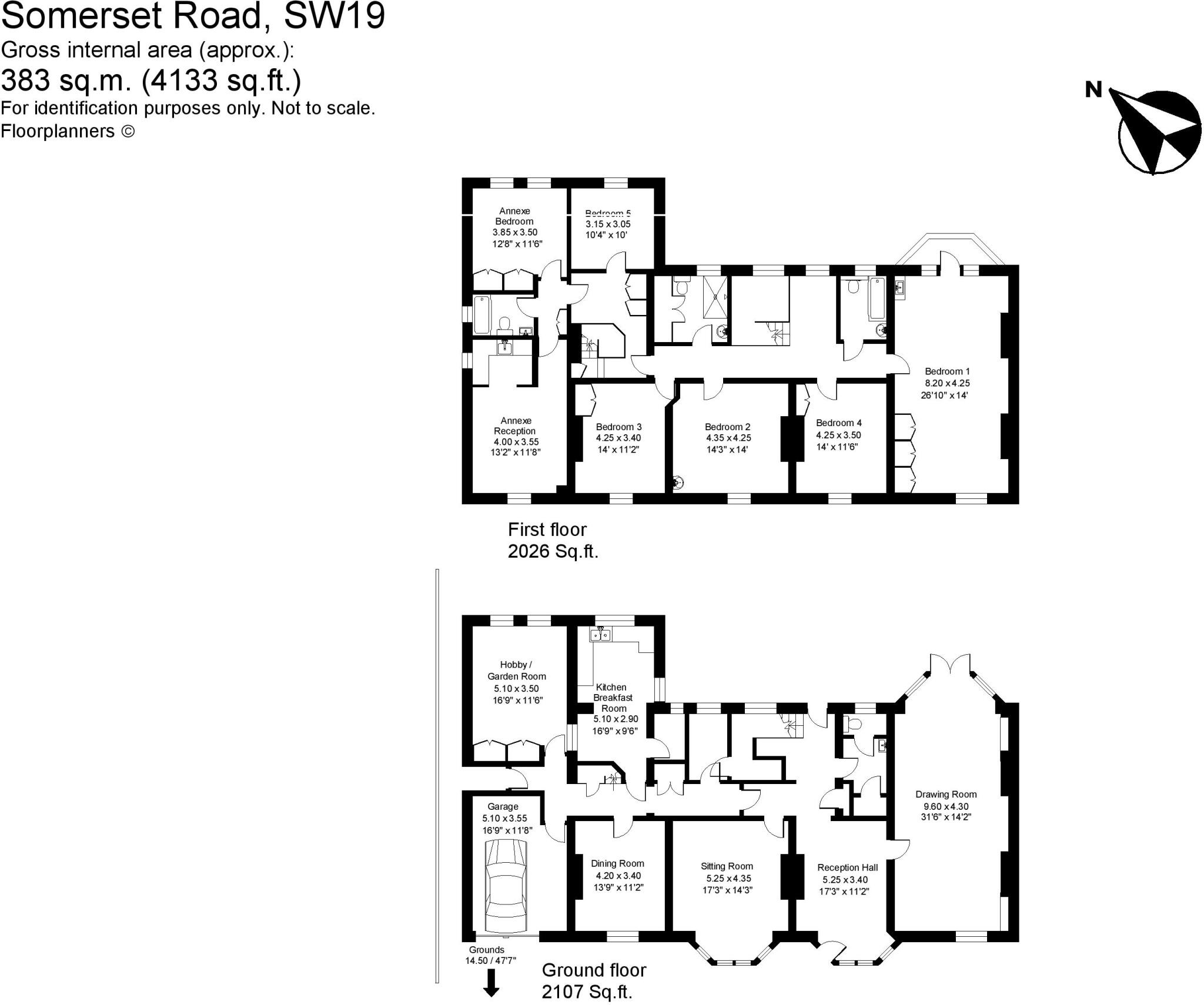 Somerset Road, Wimbledon, London, SW19 floorplan