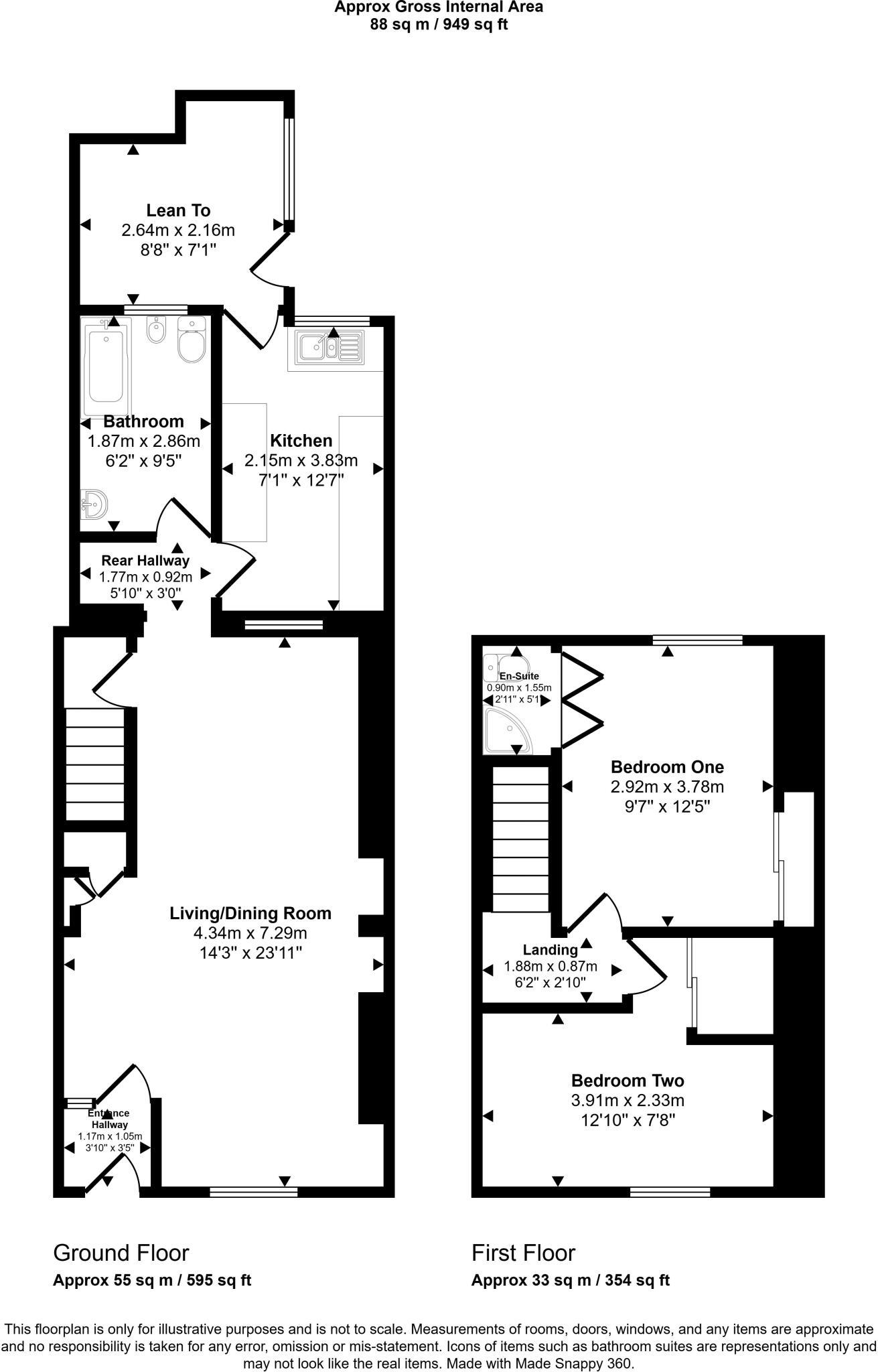Cemetery Road, Glyntaff, Pontypridd floorplan