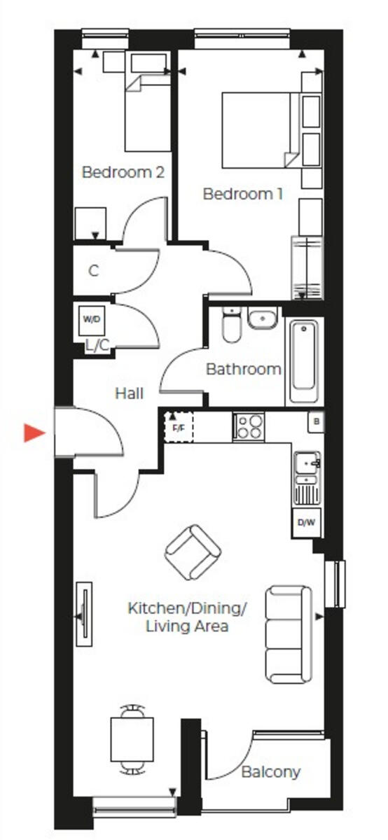 Wessex Cloe, London floorplan