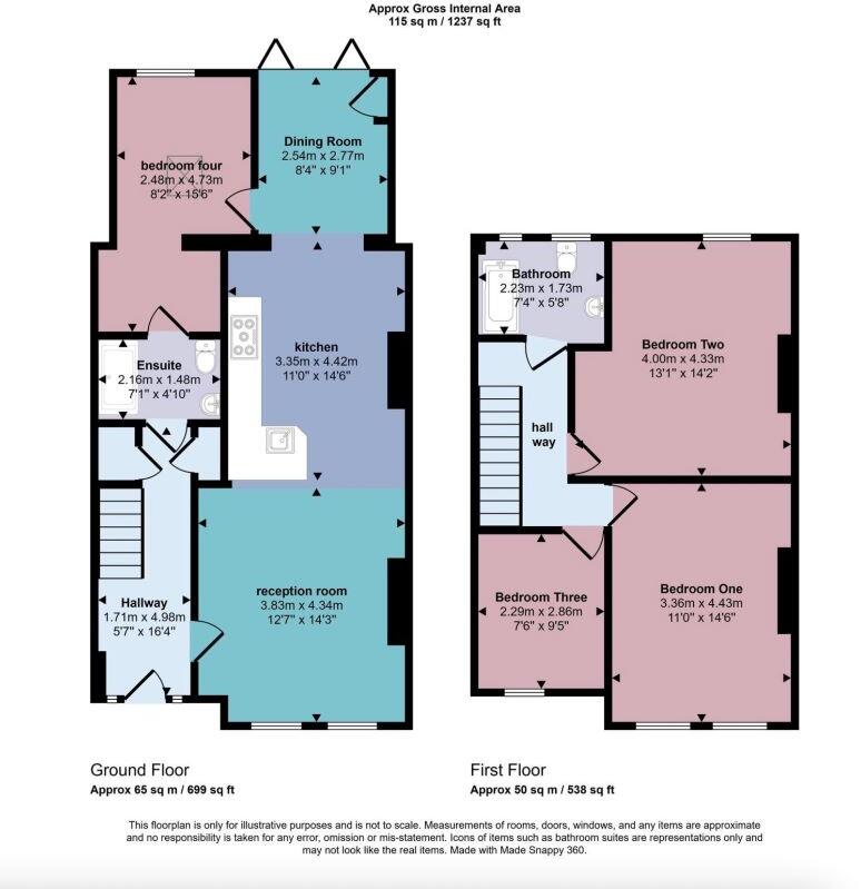 61 Birkhall Road, London, SE6 1TF floorplan