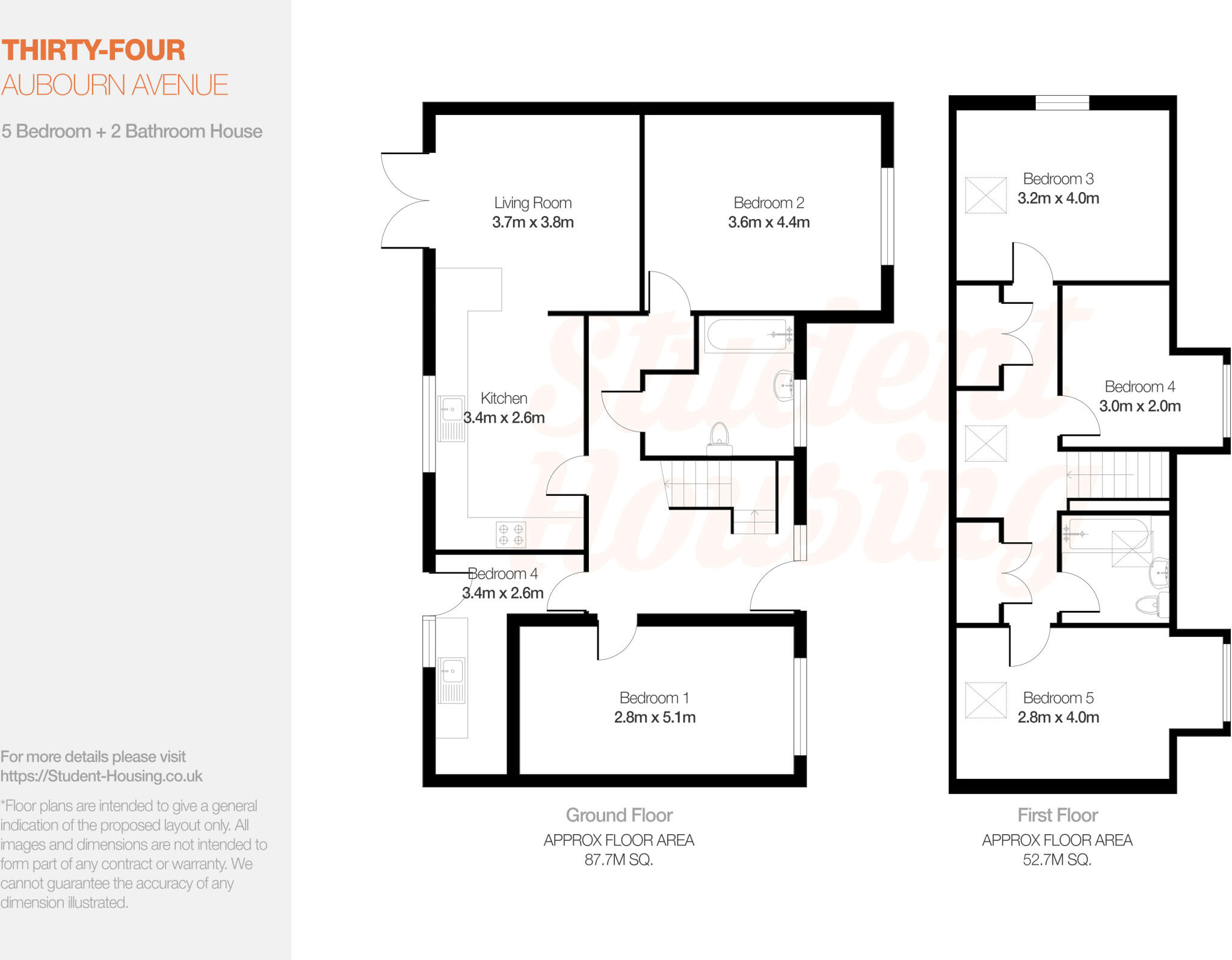 5 Bed Student House // Aug 2027 floorplan