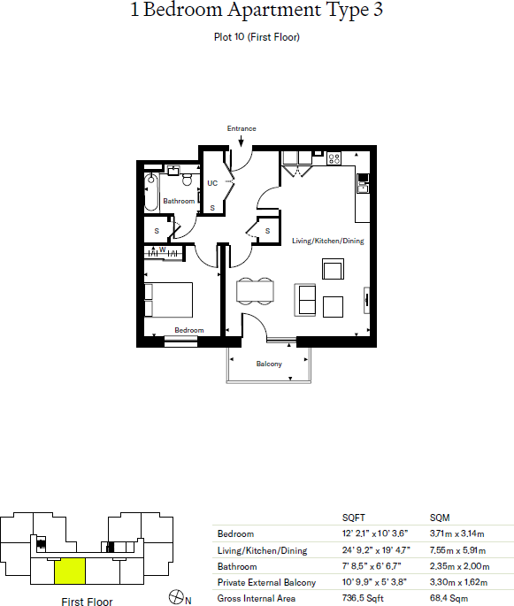 Plot 10, The North Village West, The New Village, Edinburgh floorplan