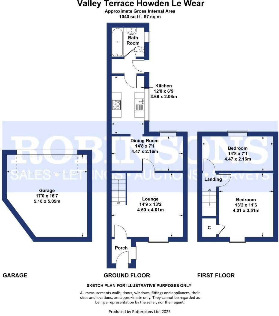 Valley Terrace, Howden Le Wear, Crook floorplan