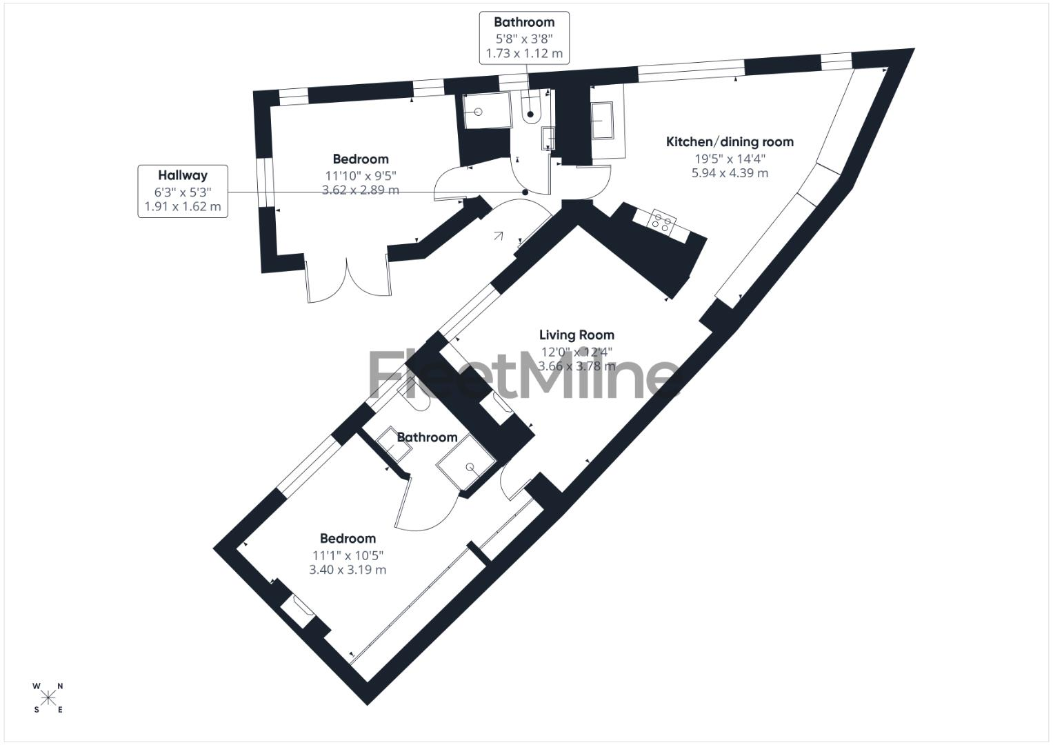 Kingston Row, Birmingham, B1 2NU floorplan
