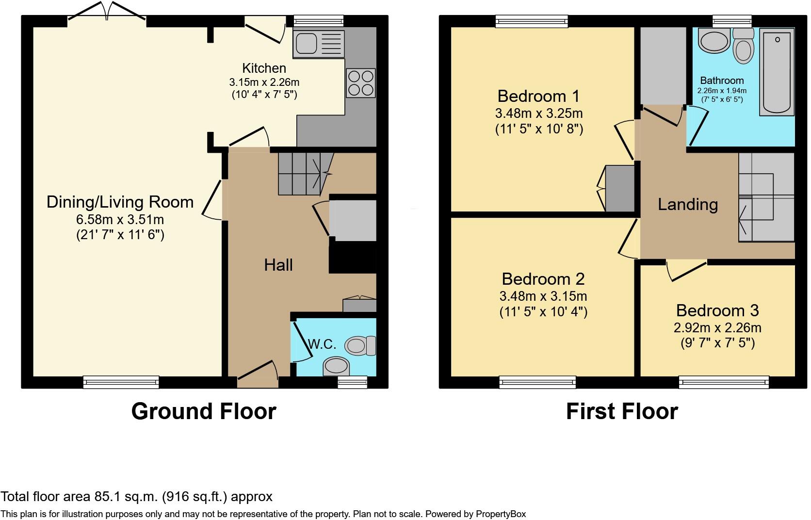 Atholl Walk, Bedford, Bedfordshire, MK41 floorplan