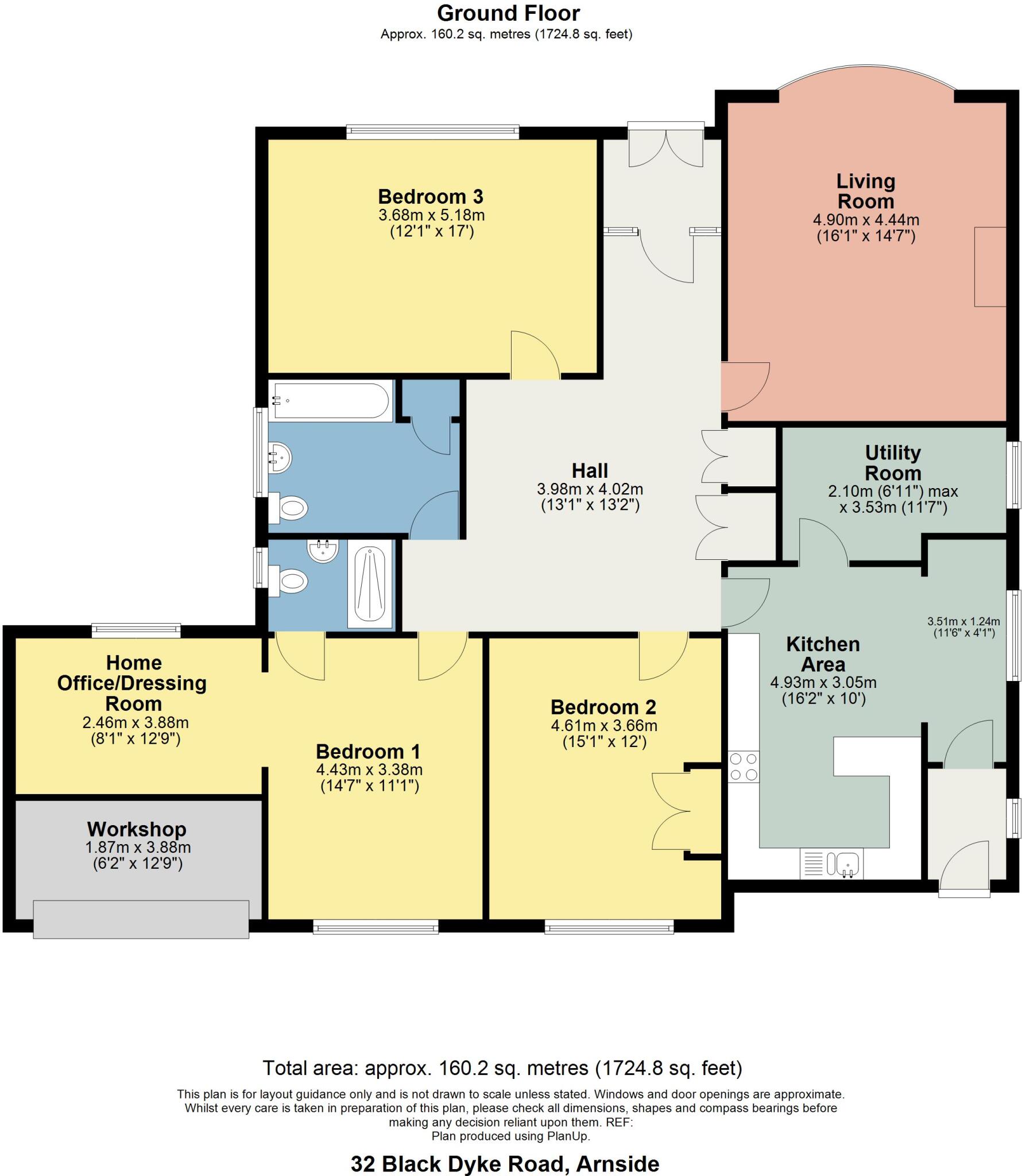 Greenfields, 32 Black Dyke Road, Arnside, Cumbria, LA5 0HL floorplan