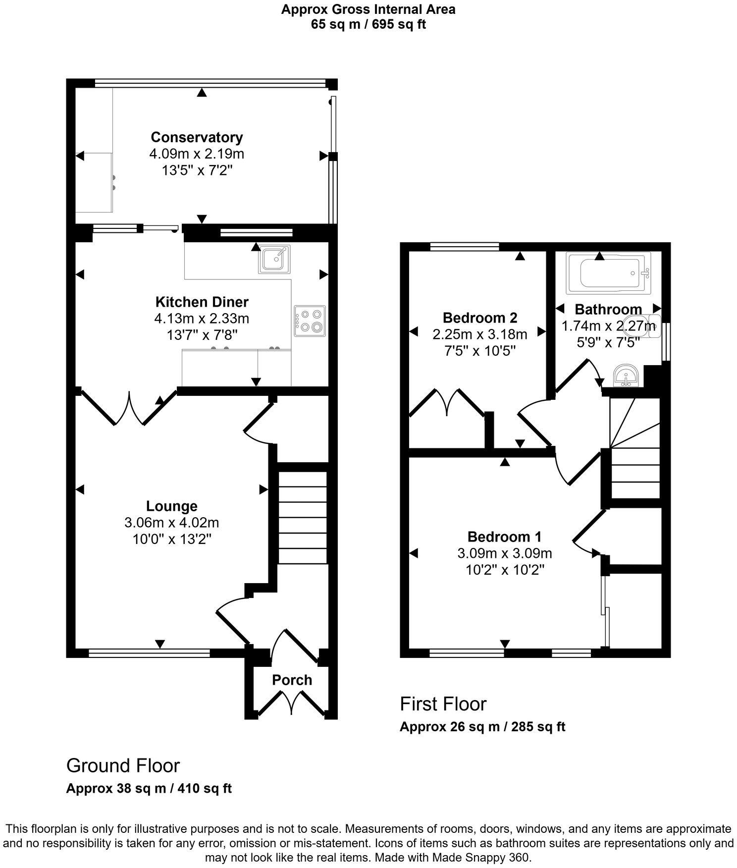 61 Abbots Way, Ayr, KA7 4JJ floorplan