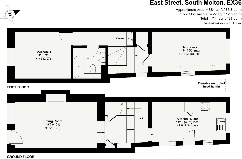 East Street, North Molton, South Molton, Devon, EX36 floorplan