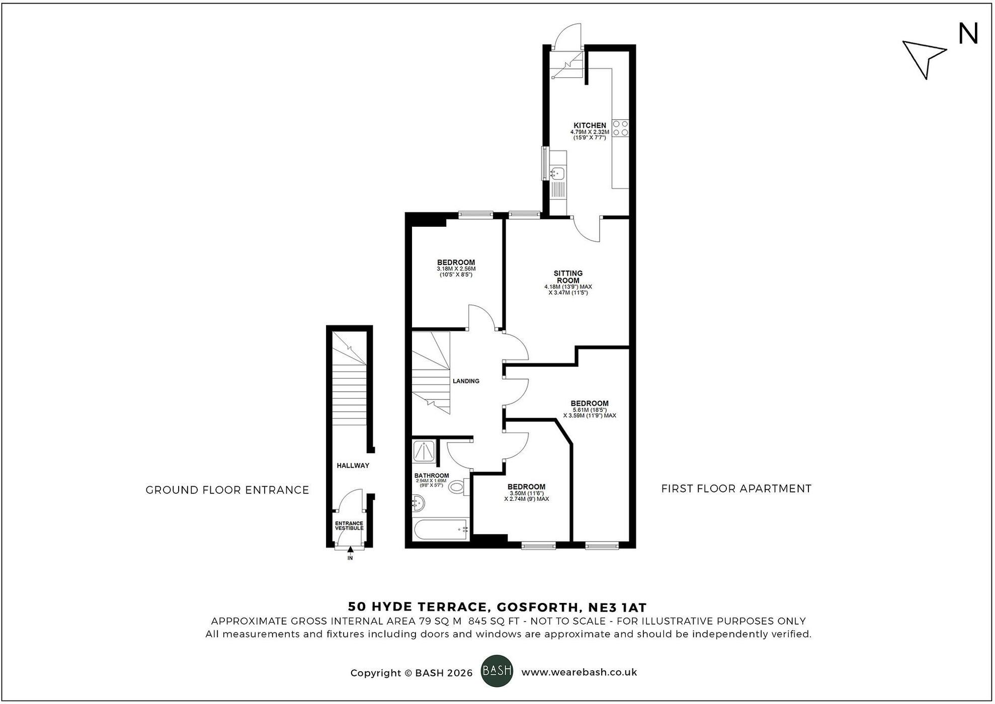 Hyde Terrace, Gosforth, NE3 floorplan